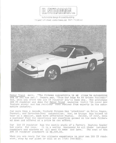 Straman Convertible Advertisement